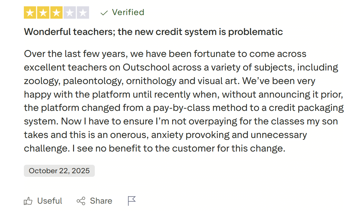 Outschool disadvantages