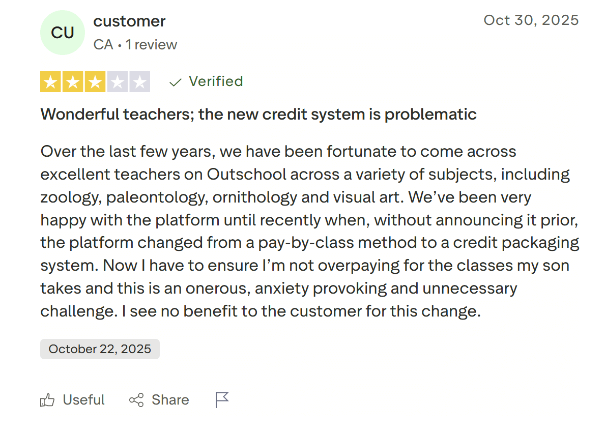 Outschool disadvantages