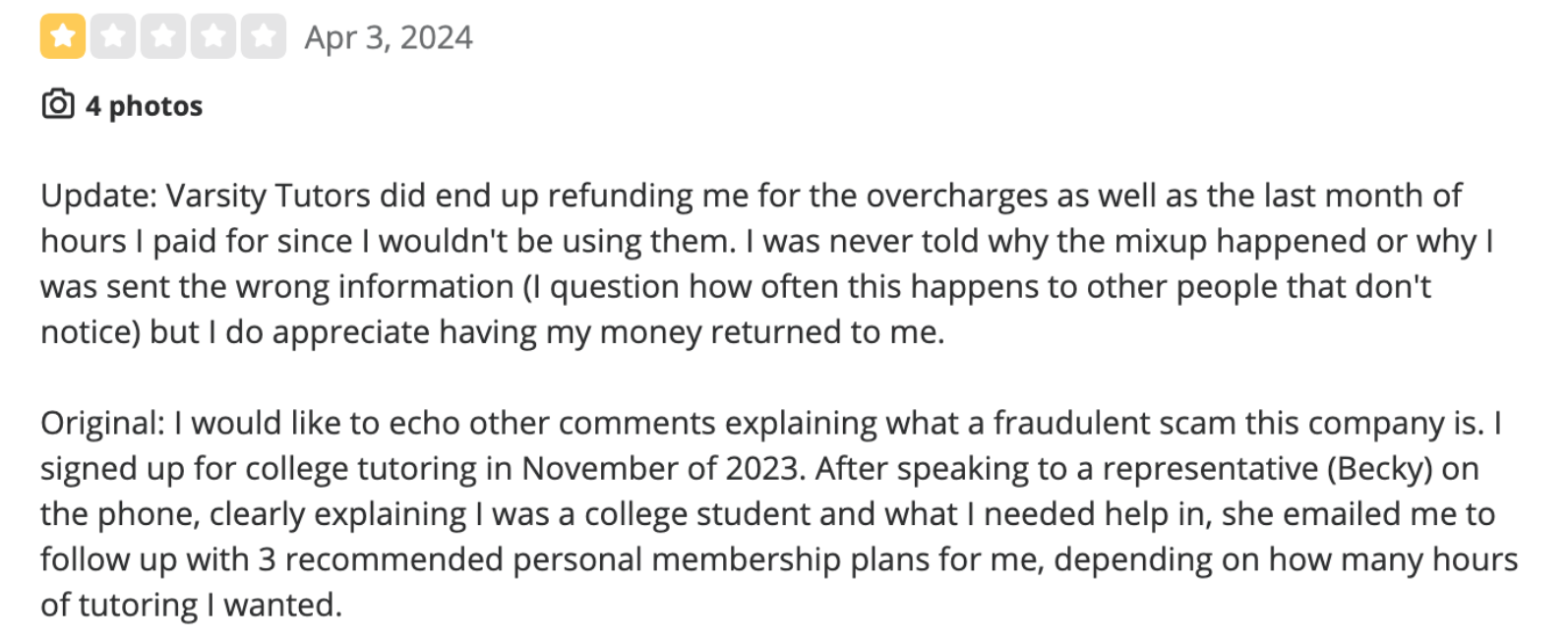 Varsity Tutor reviews: Support channels