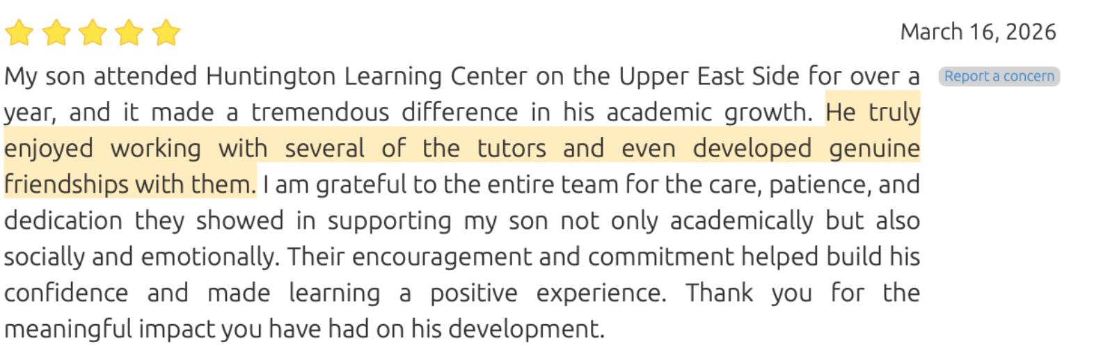 What Huntington Learning Reviews Reveal About the Student Experience?