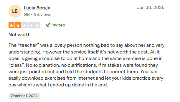 Cons to consider about Kumon Reading