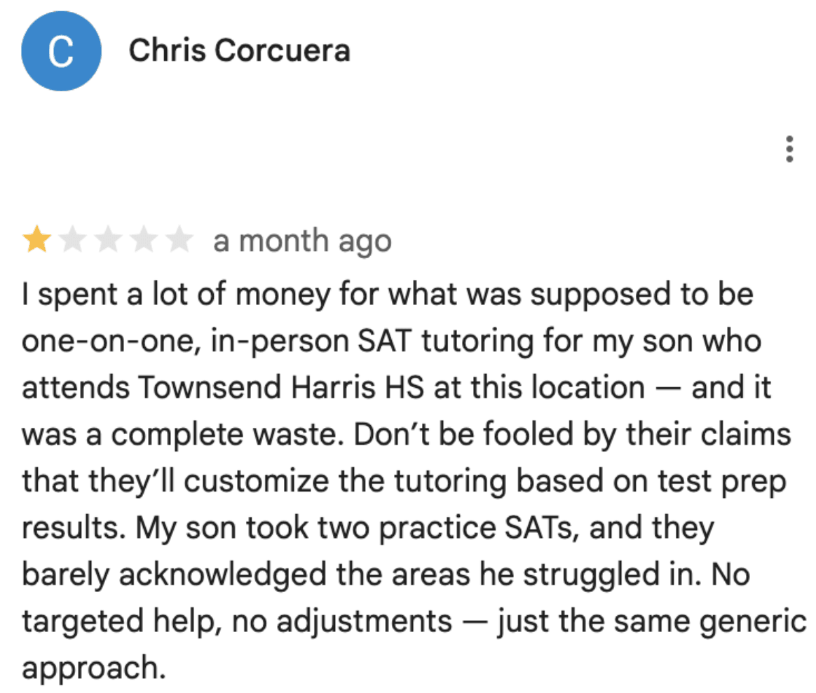 Huntington Learning Center complaints