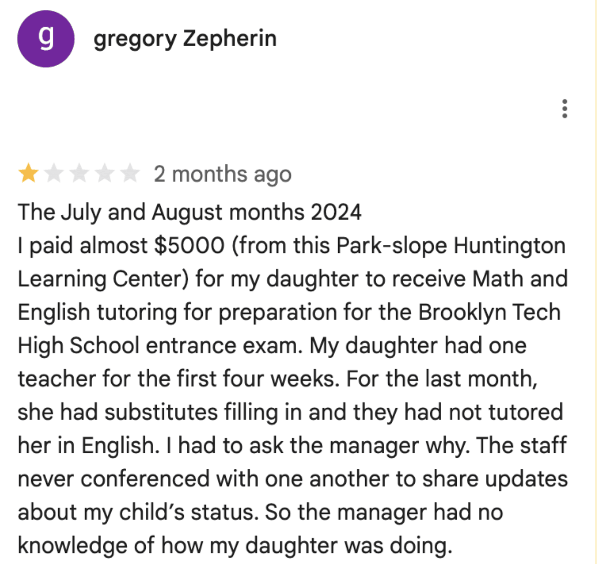 Benefits according to Huntington tutoring reviews (details)