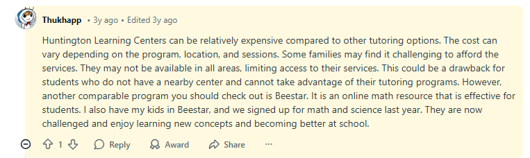 Is Huntington Learning Center worth the money? Pricing