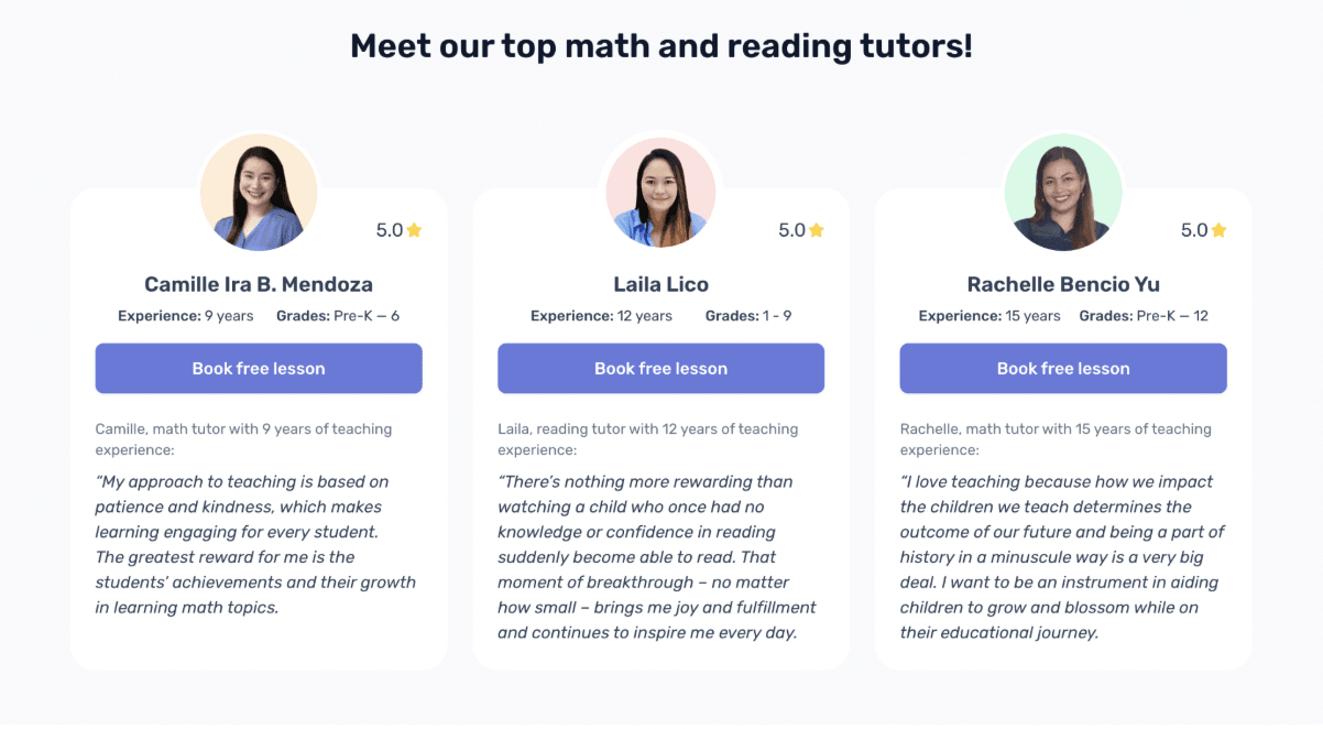 Tutors beloved by parents and kids