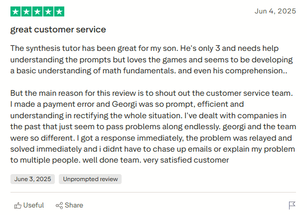 Synthesis Tutor Customer Support