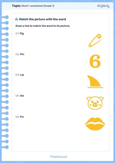 Short i Worksheet