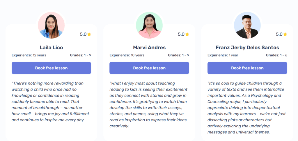 Brighterly reading & math tutoring platform: Features