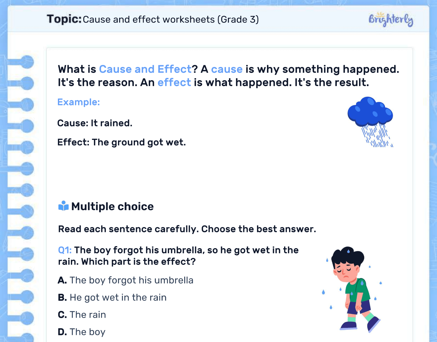 Cause and Effect Worksheets Grade 3 [Free Printable]