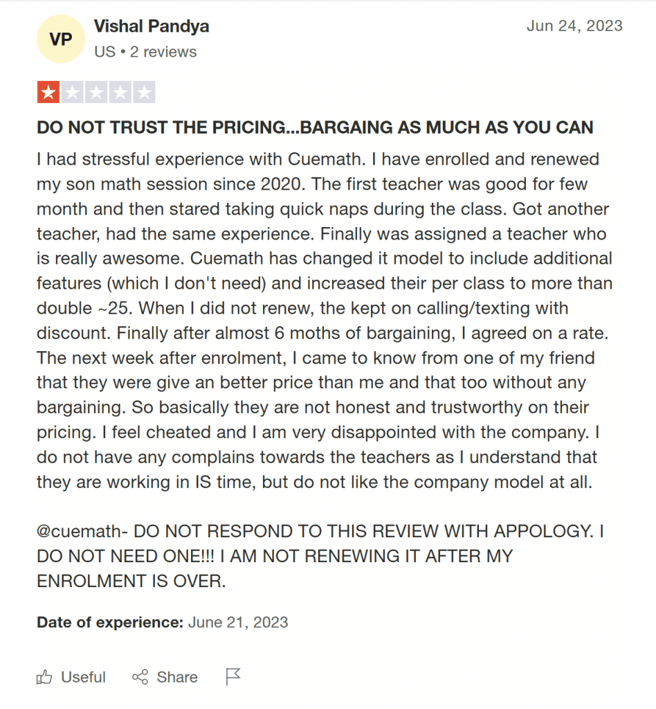 Cuemath pricing