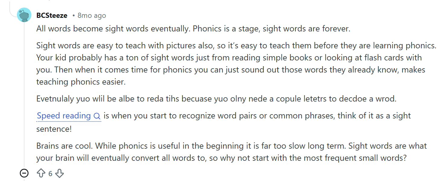 How to recognize common words instantly to read faster