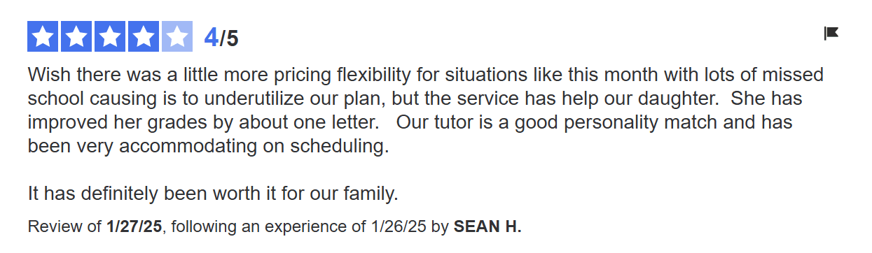 Learner tutoring cost: The pricing structure is unfair