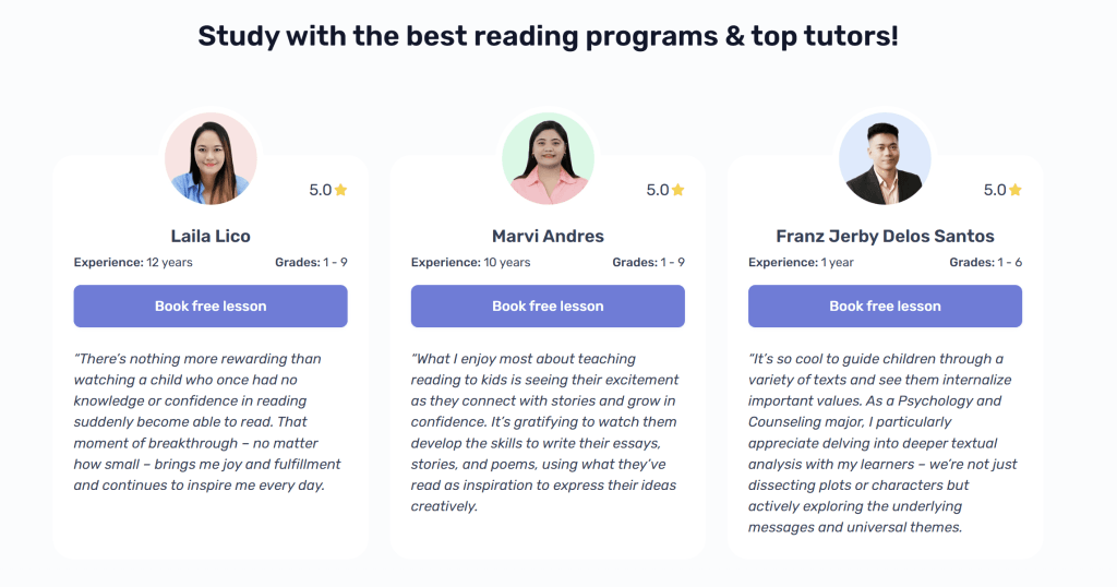 Brighterly reading and math tutoring platform: Key features