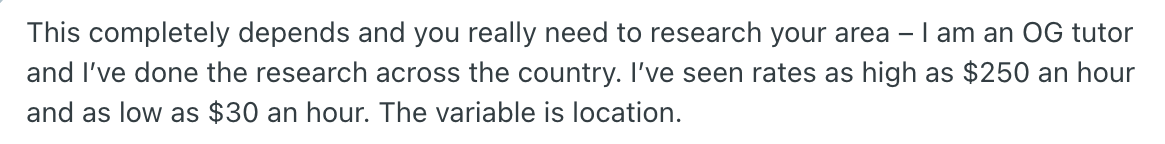 How much does a reading tutor cost: Reddit reviews