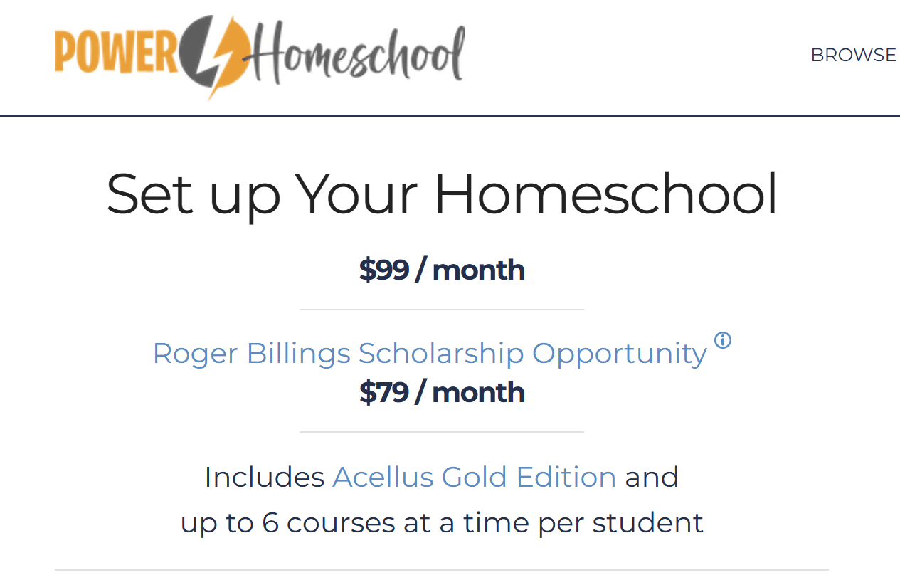 How much is Power Homeschool?