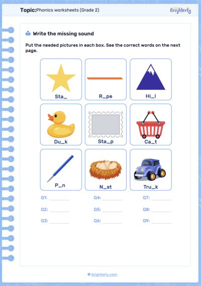 Image -2nd Grade Phonics Worksheet