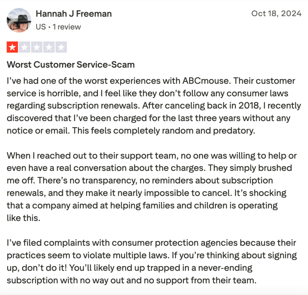 How to cancel ABCmouse: User reviews