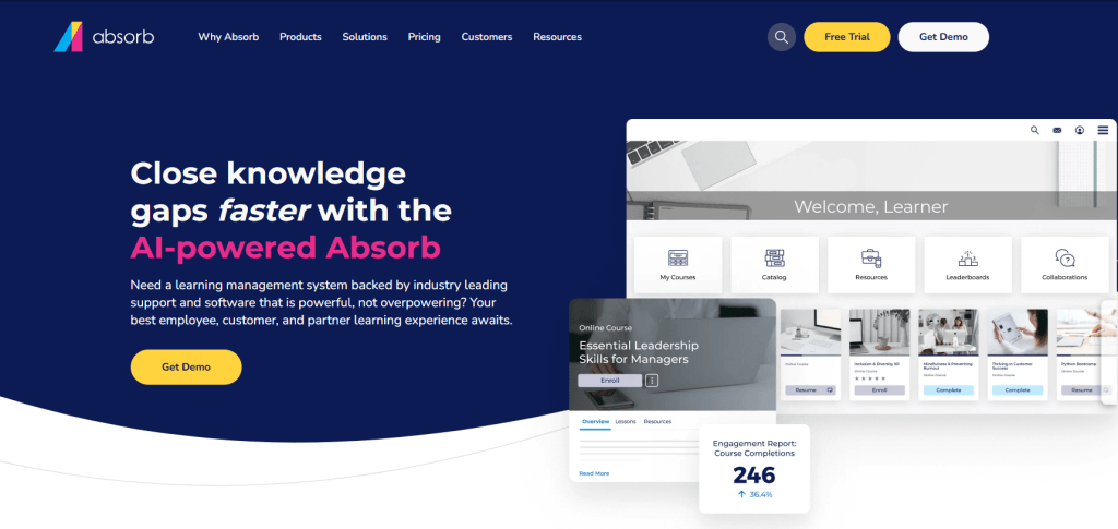 Absorb best LMS for education