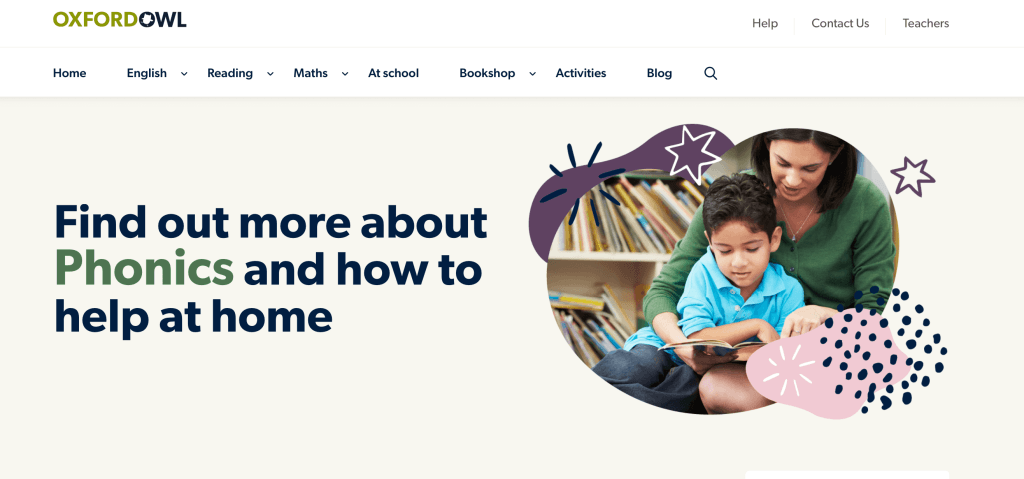 Oxford Owl free reading websites for students