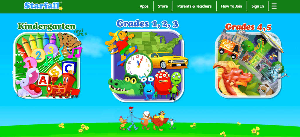 #7 Starfall free reading website for kids