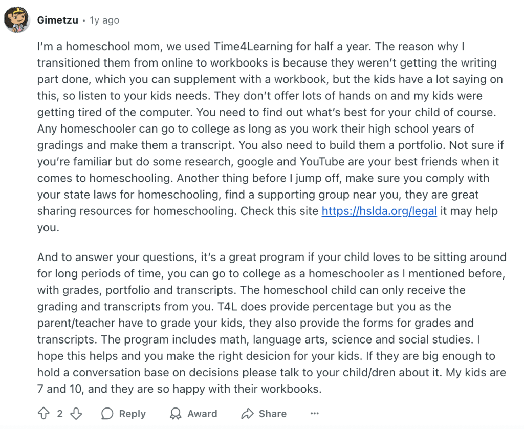 Time4Learning reviews complaints