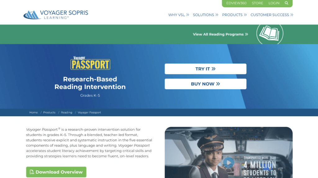 Voyager Passport reading intervention resources