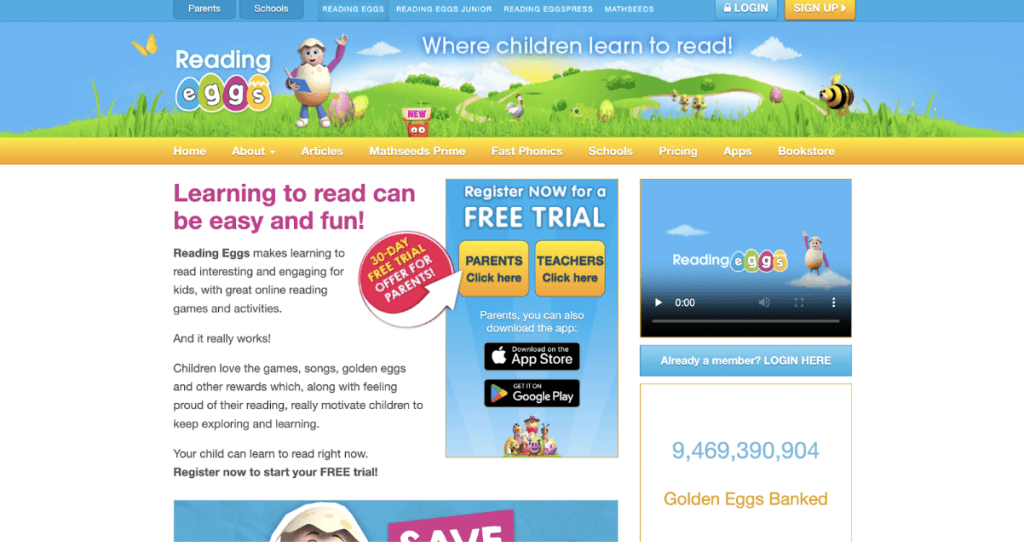 Reading Eggs K-8 reading intervention program