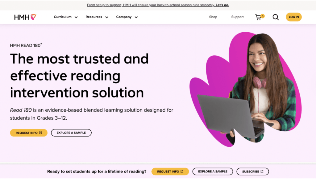 #3 Read 180 Next Generation – one of middle school reading intervention programs