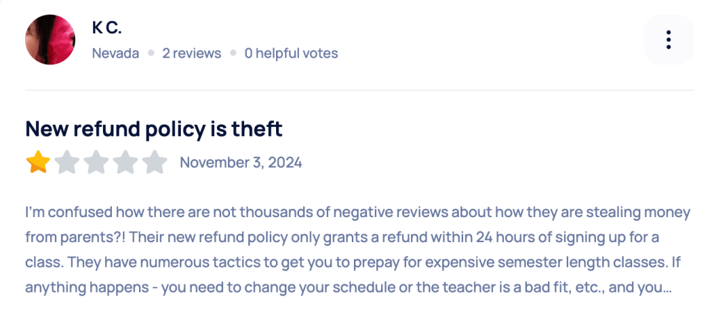 Outschool cancel subscription refund policy
