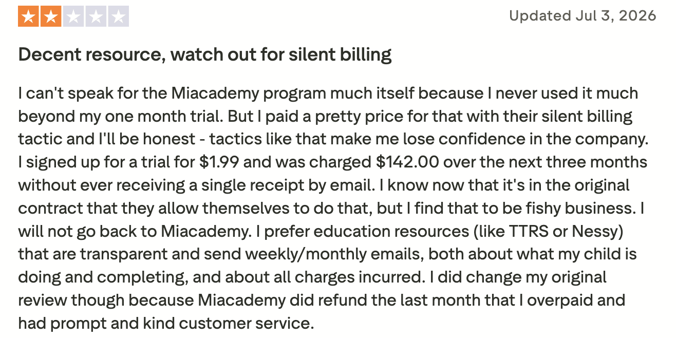 Miacademy Pricing