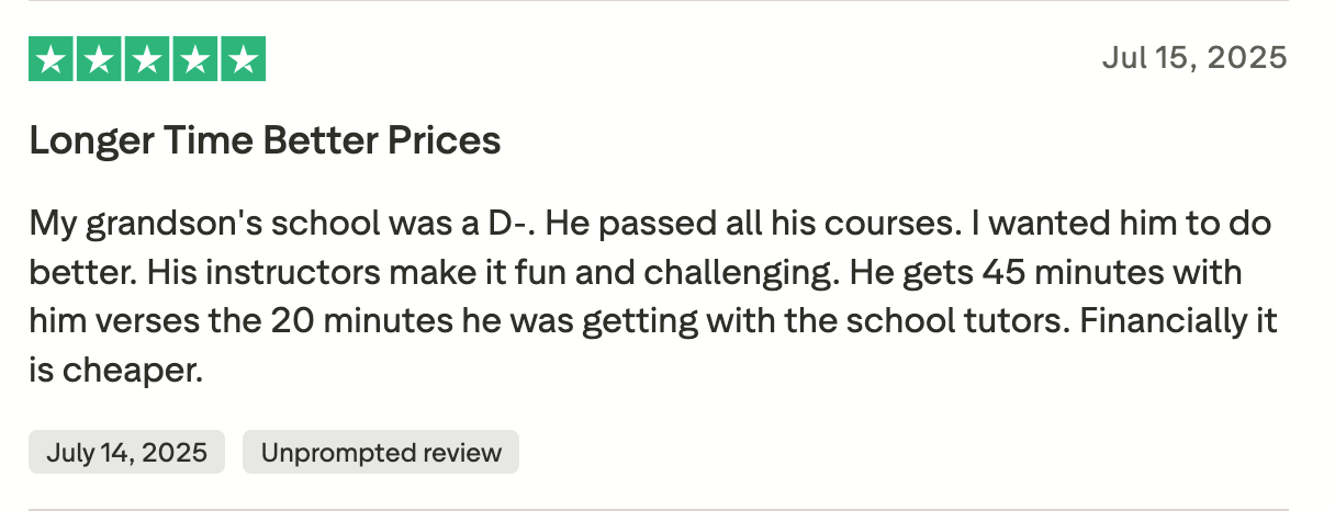 Brighterly Reviews from Parents