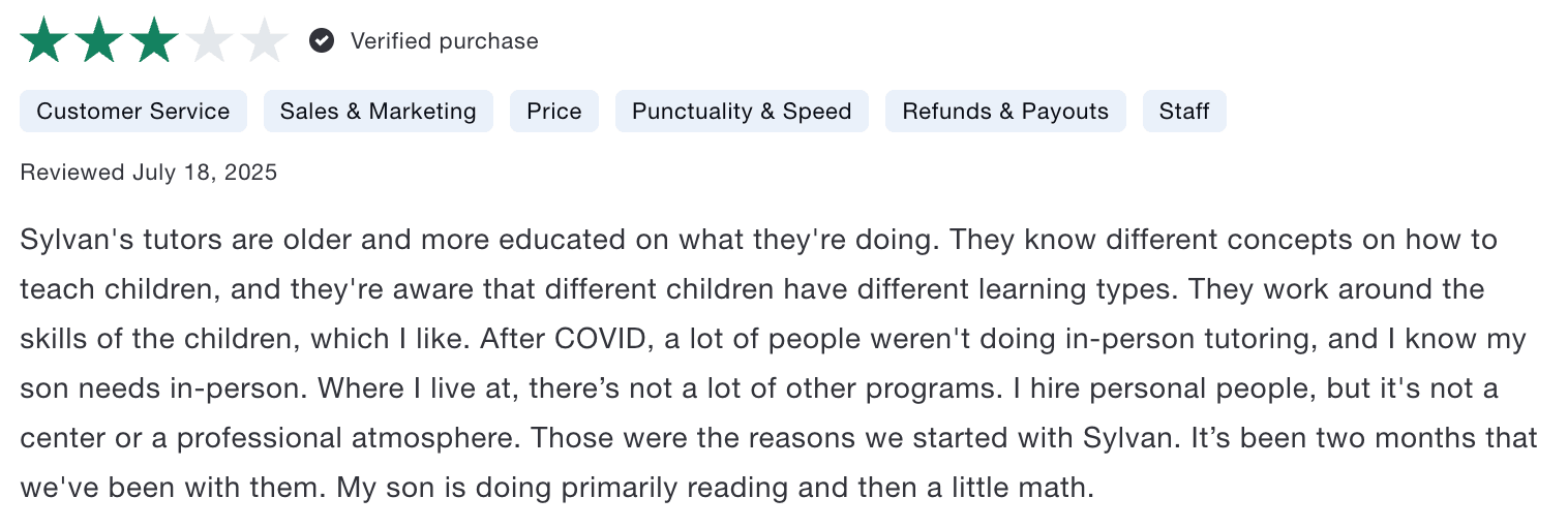 Score Summary & What Parents Are Saying