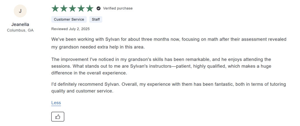 The Sylvan reviews: Customer support