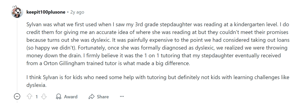 Sylvan tutoring: What users love