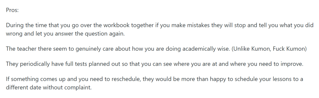 Sylvan tutoring: What users love