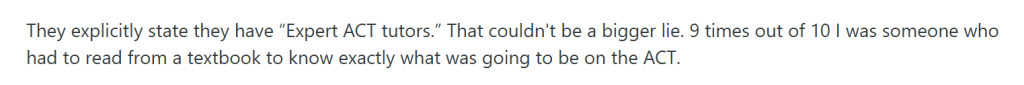 Common Sylvan tutoring complaints