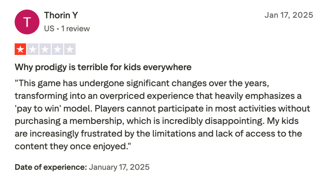 Why is Prodigy so bad now? Disadvantages