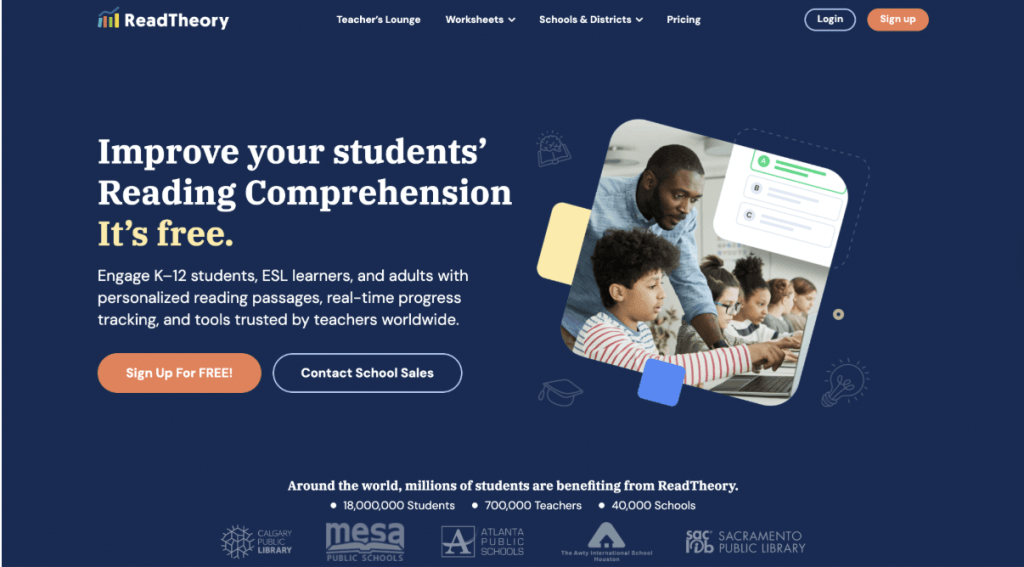 #6 ELA website: ReadTheory