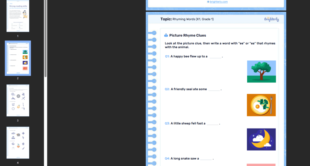 Helping dyslexic readers with worksheets