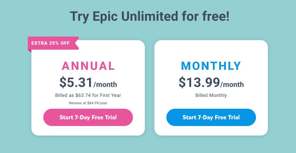 Epic!: pricing
