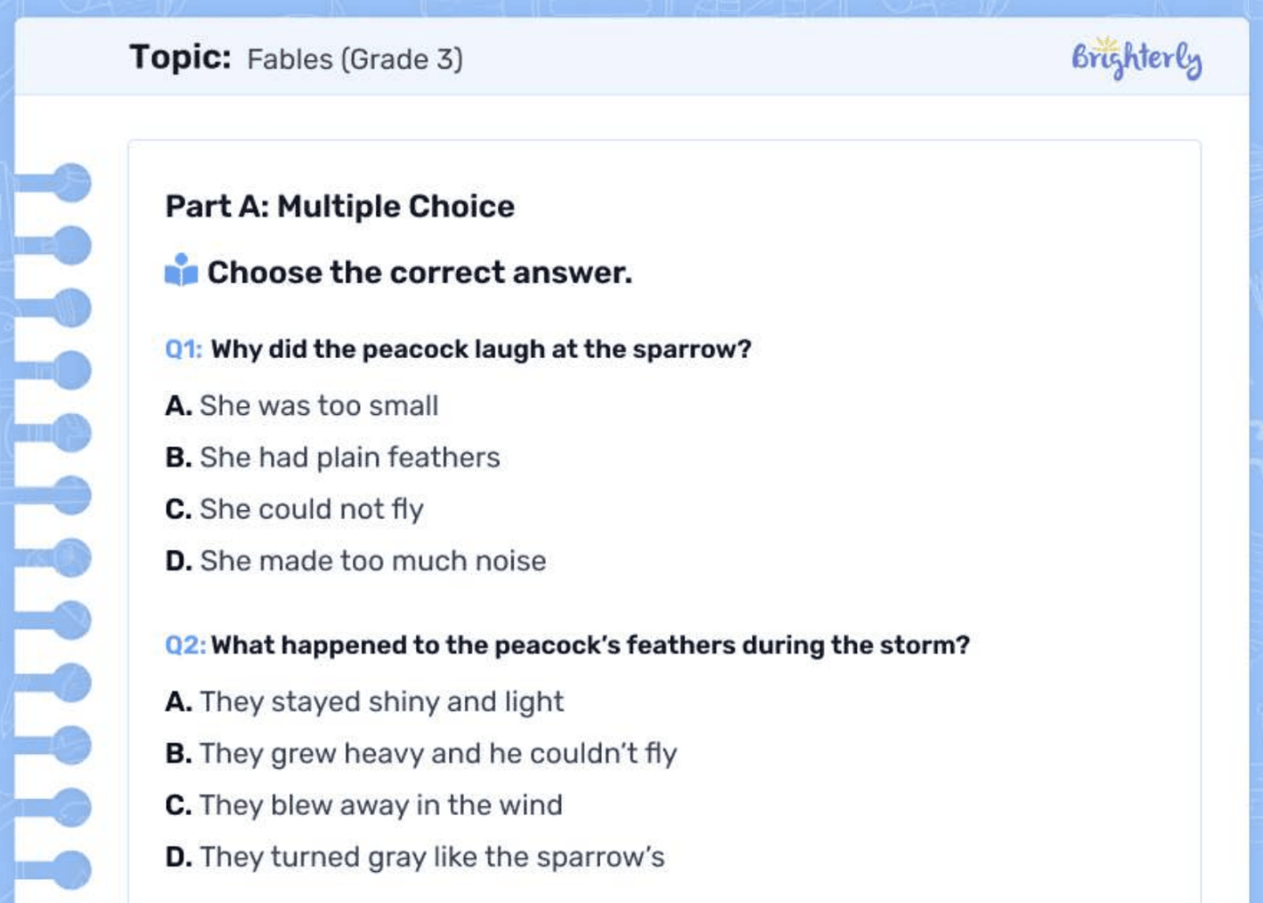 Fable Story Worksheets [Free Printable]