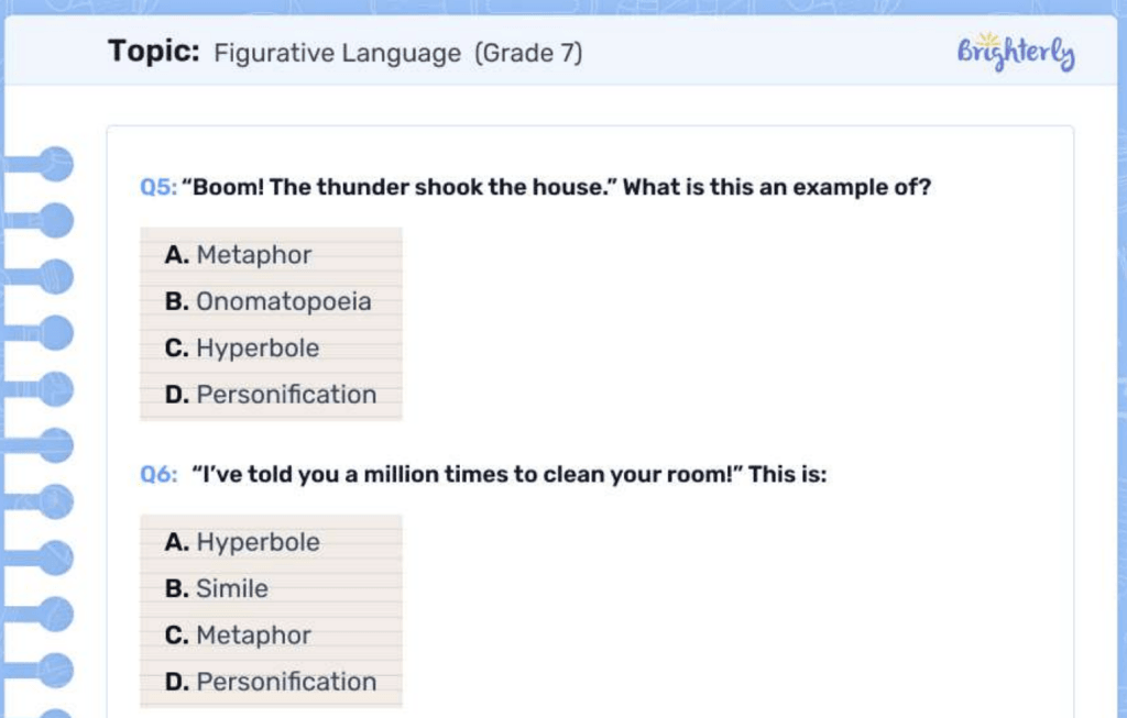 Figurative Language Worksheets