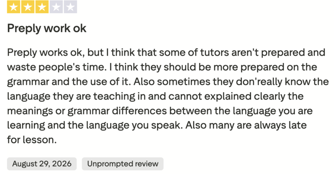 Preply Reviews: Learning Approach
