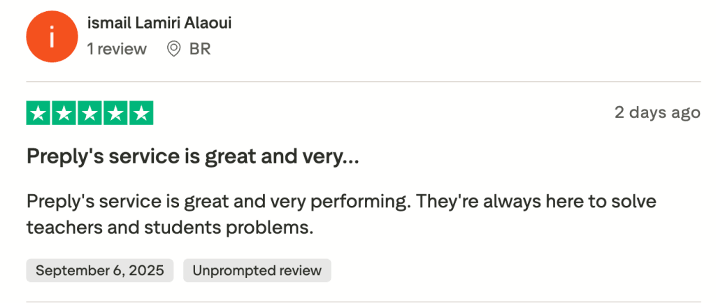 Reviews of Preply: Customer service ratings