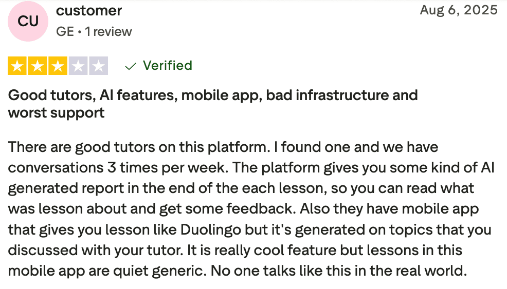 Preply reviews from students: What are the pros of the platform? 