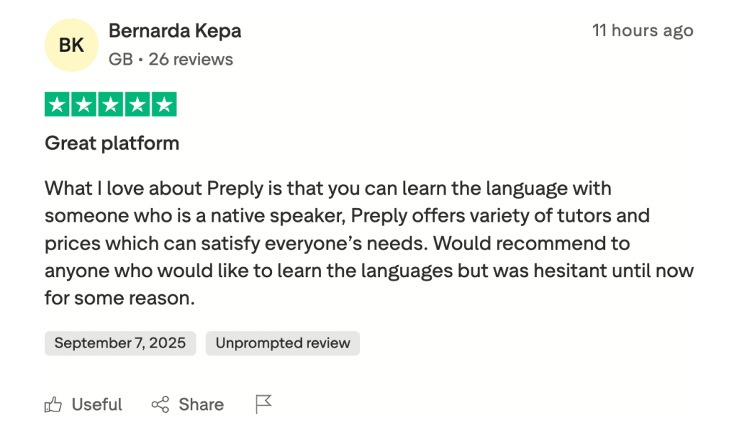 Preply reviews from students: What are the pros of the platform? 