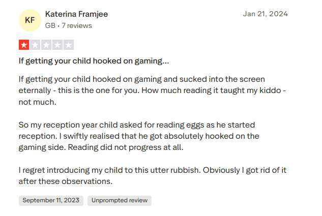 Reading Eggs reviews, complaints & positive feedback