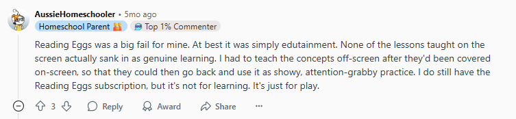 Reading Eggs reviews, complaints & positive feedback
