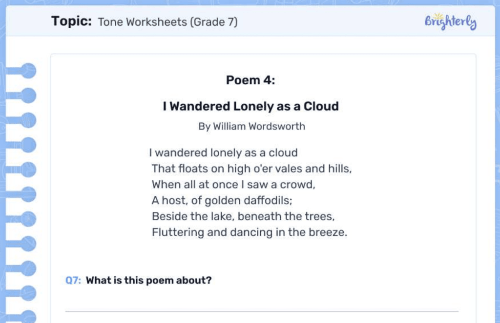 Tone worksheet: Examples by Brighterly