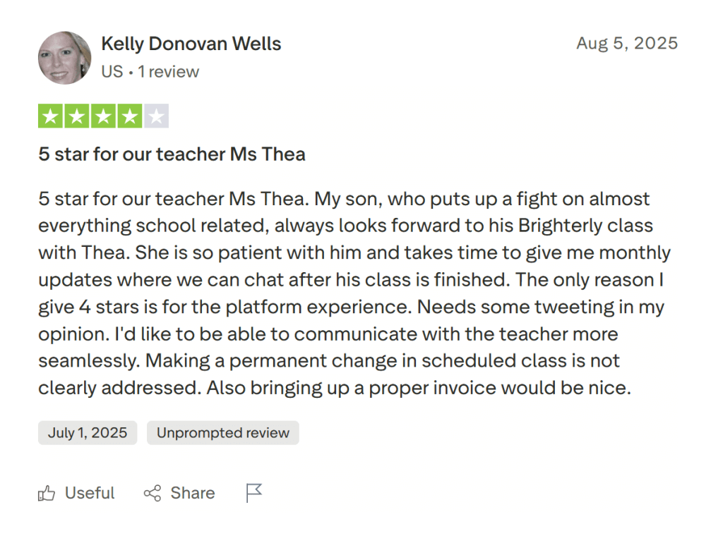 What are the pros and cons of Brighterly? Parents’ reviews